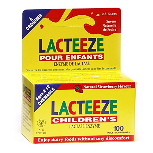 Lacteeze For Children Lactase Enzyme 100-Count