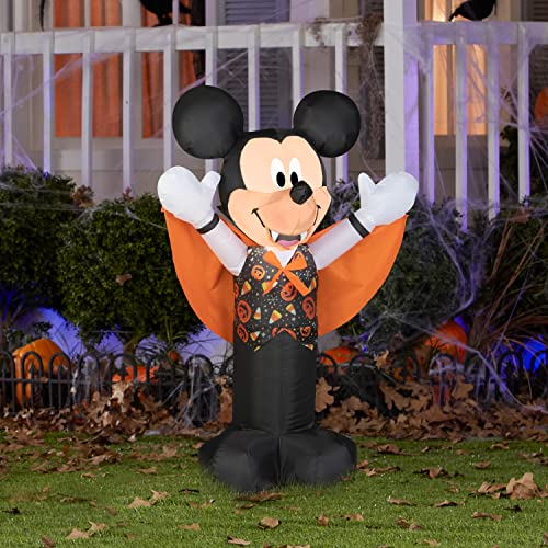 Gemmy Airblown Inflatable Mickey Mouse as Vampire, 3.5 ft Tall, Black