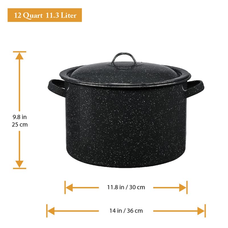 Granite Ware Covered Preserving Canner with Rack