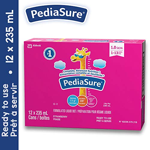 Pediasure Formulated Liquid Diet, 12 X 235 Ml, Strawberry, 2820 mL