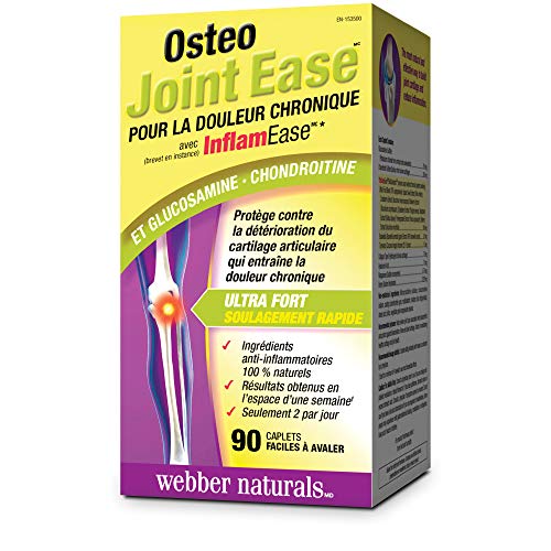 Webber Naturals Osteo Joint Ease with InflamEase and Glucosamine Chondroitin, Caplet, 90 Count