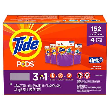 Tide Pods Laundry Detergent, Spring Meadow (152 ct.) ESS