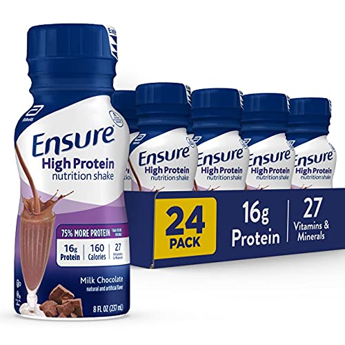 Ensure High Protein Nutrition Shake, Chocolate, 8 Fluid Ounce, 6 Count (Pack of 4)