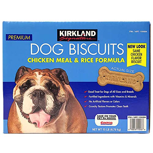 Kirkland Signature Expect More Chicken Meal & Rice Formula Dog Biscuits, 15 lbs.