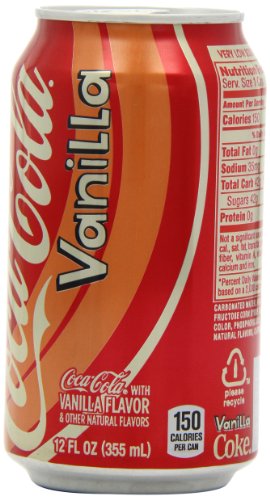 Coca Cola Vanilla Flavoured Drink 355 ml (Pack of 12)