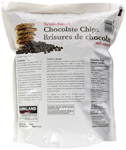 Kirkland Signature Semi-Sweet Chocolate Chips - 2kg bag