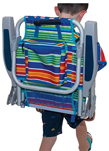 Tommy Bahama Beach Backpack Chair Kid Size - Insulated Cooler Pouch - 5 Positions - Kid Size Edition - 2021 - New - Sized for Children Age 3-10 Years Old, Super Cute - Enjoy