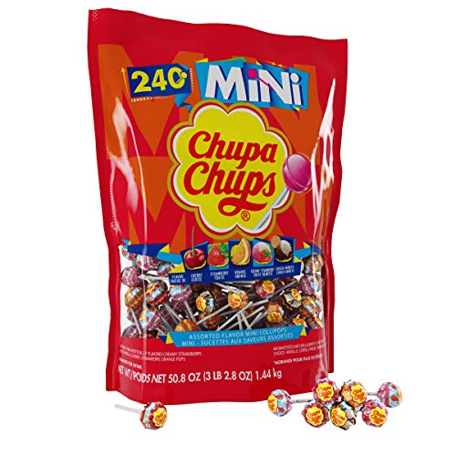 Chupa Chups Lollipops, Mini Assorted Flavours, 240 Count