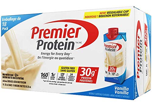 Premier Protein Nutrition Vanilla Protein Shake, 18 Count, 5850ml