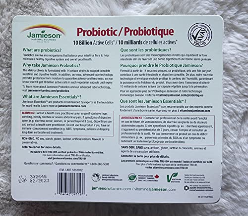 Jamieson Probiotic 10 Billion Capsule (Value Pack), 130 Count