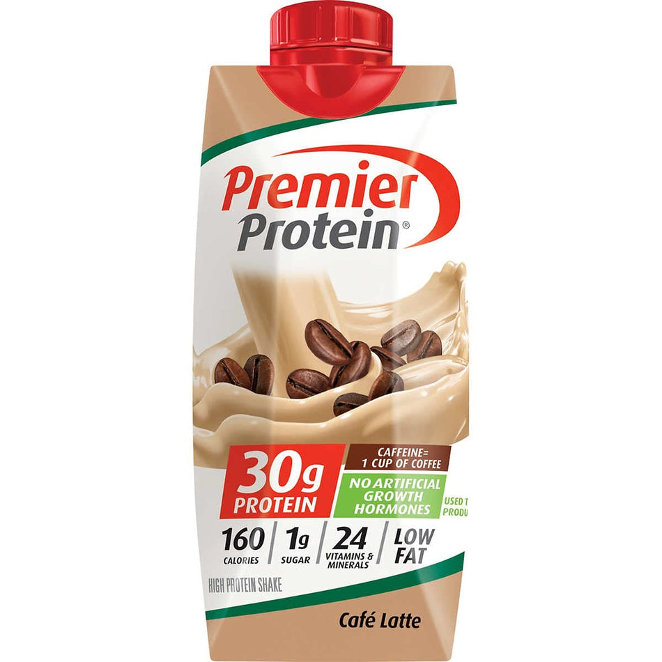 Premier Protein Shakes, Café Latte, 11 Fluid Ounce (Pack of 15)