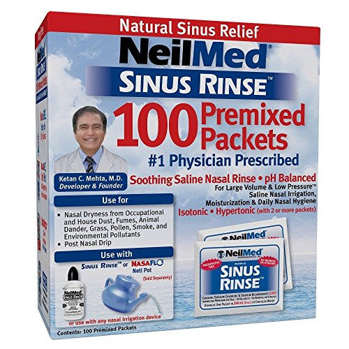 NeilMed Sinus Rinse Refill Packets, 100 Count(4 Pack)