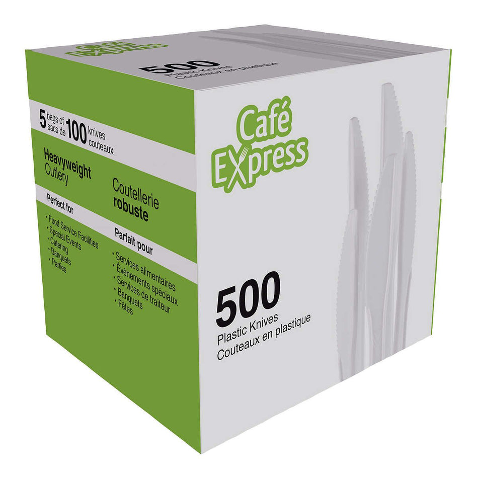 500 Knives Heavyweight Plastic Knives 5 packs of 100