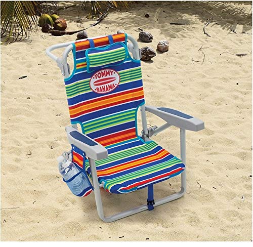 Tommy Bahama Beach Backpack Chair Kid Size - Insulated Cooler Pouch - 5 Positions - Kid Size Edition - 2021 - New - Sized for Children Age 3-10 Years Old, Super Cute - Enjoy