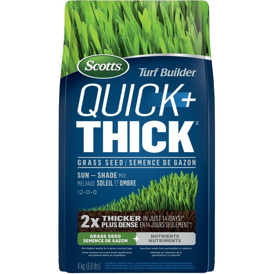 Turf Builder Quick+Thick Grass Seed - Sun and Shade Mix, 4 kg