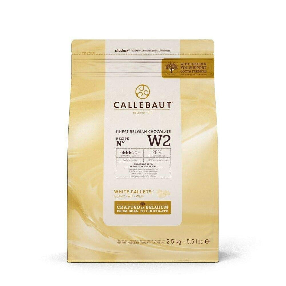 Callebaut Pure White Chocolate Couverture 2.5kg