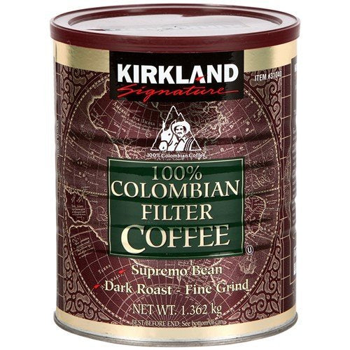 KIRKLAND Café 100 % colombien filtre de signature, 1,362 kg (Pack de 2)