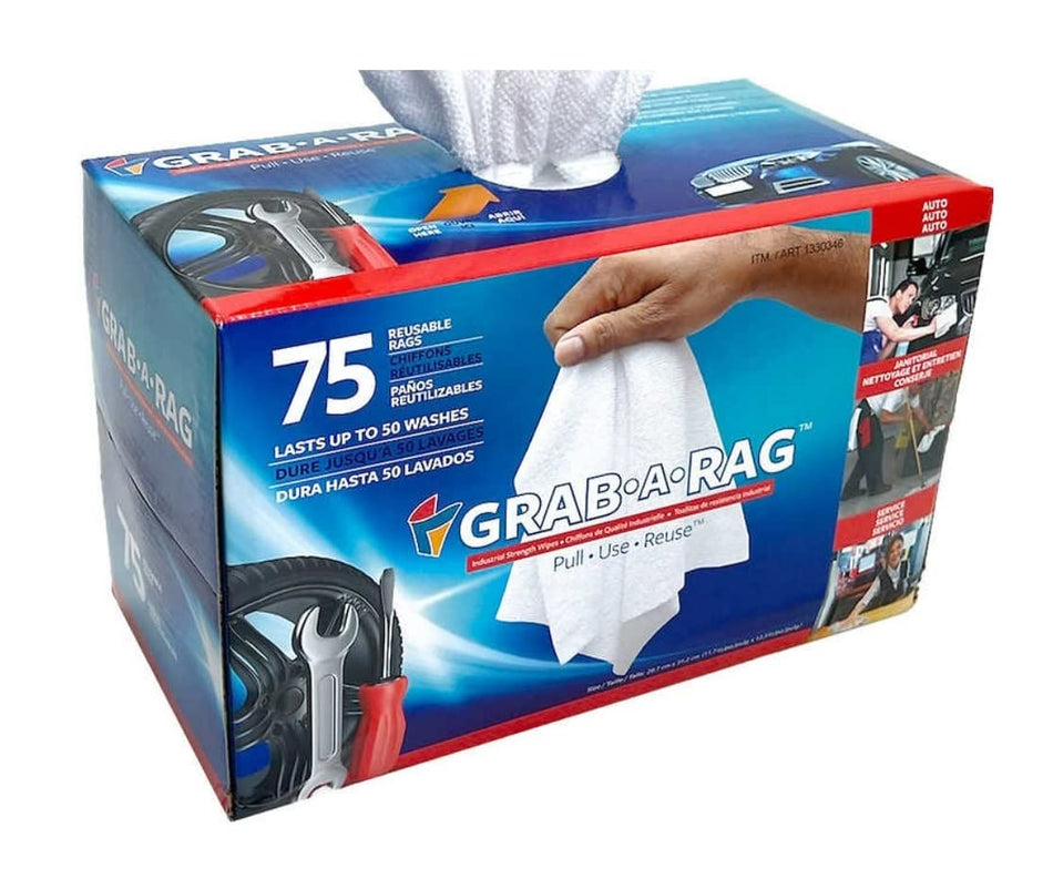 Grab-A-Rag Washable Microfibre Rags, 75-Count