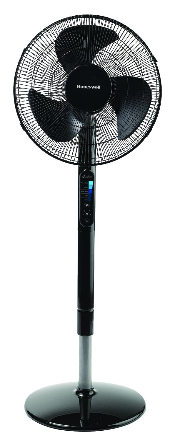 Honeywell HSF600B Advanced QuietSet 16” Whole Room Stand Fan, Black – Ultra Quiet Pedestal Fan with Remote Control, Oscillation and 5 Power Settings