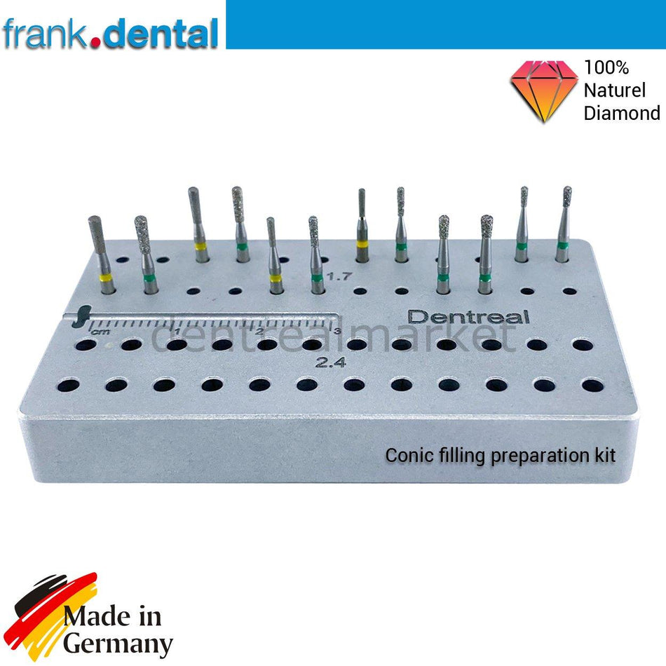 Conical Filler Preparation Dental Natural Diamond Bur Set