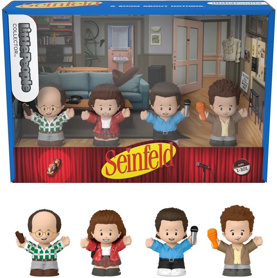 Fisher-Price Little People Collector Seinfeld TV Series Special Edition Set in Display Gift Box for Adults & Fans, 4 Figures