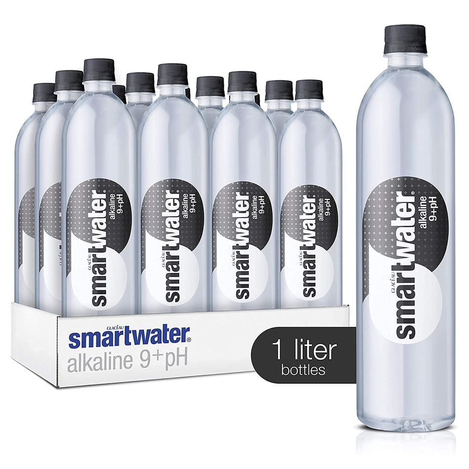 GLACEAU Smart Water, Mineralized Treated Water with Alkaline 9.5+ph 12 x 1 litre