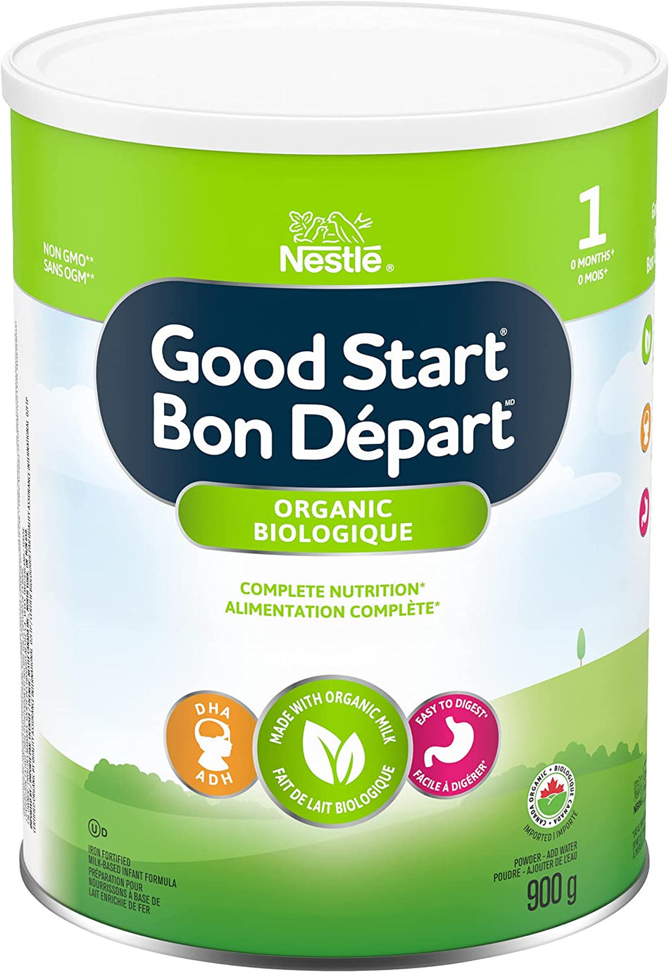 NESTLÉ Good Start Organic with Dha, Baby Formula, Powder, 0+ Months, 900 g, 6 Count