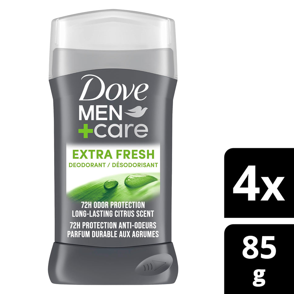 Dove Men + Care Antiperspirant Extra Fresh +Stick 48 H Protection 76 g (Pack Of 4)
