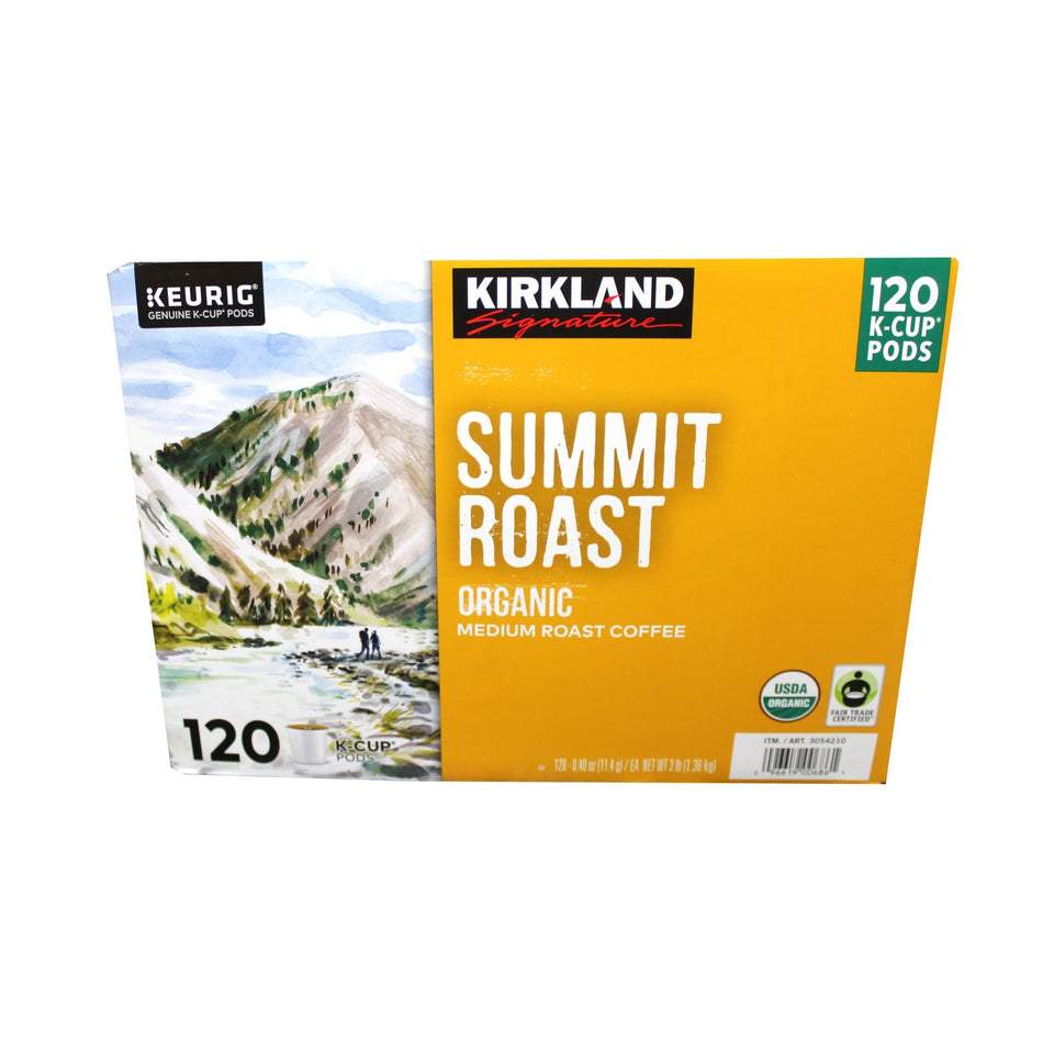 Kirkland Signature Organic Summit Fair Trade K-Cup Pods, 120-pack