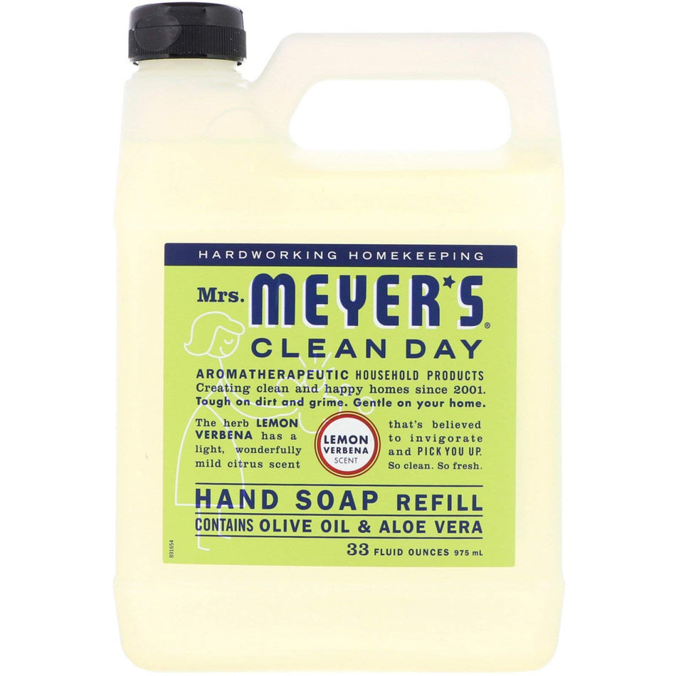 Mrs. Meyers Clean Day Hand Soap Refill - Lemon Verbina, 975 ml (Pack of 12)