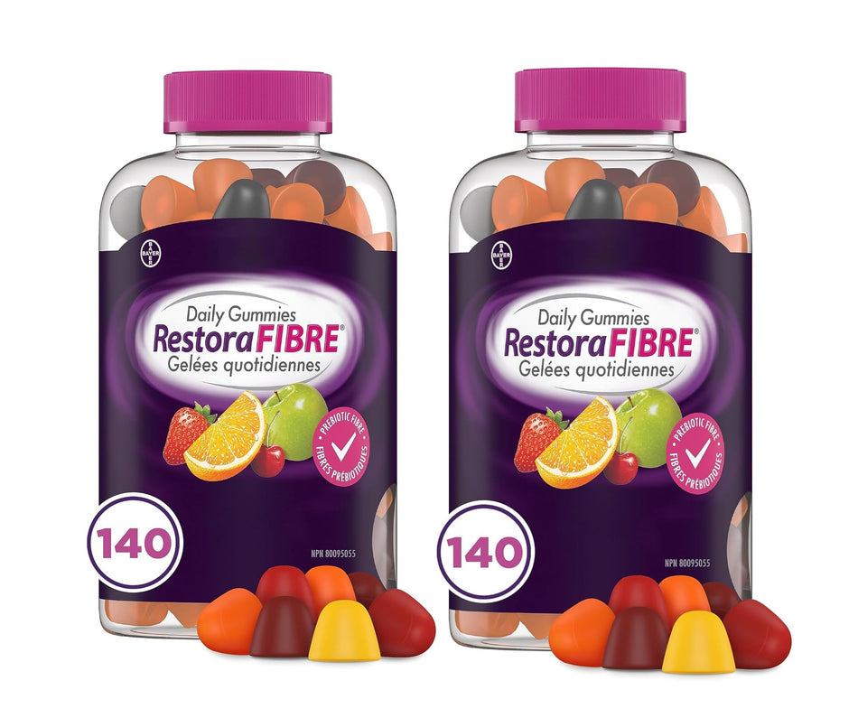 RestoraLAX RestoraFIBRE Daily Gummies, Supports Healthy Digestive System - 2 x 140 Inulin Gummies