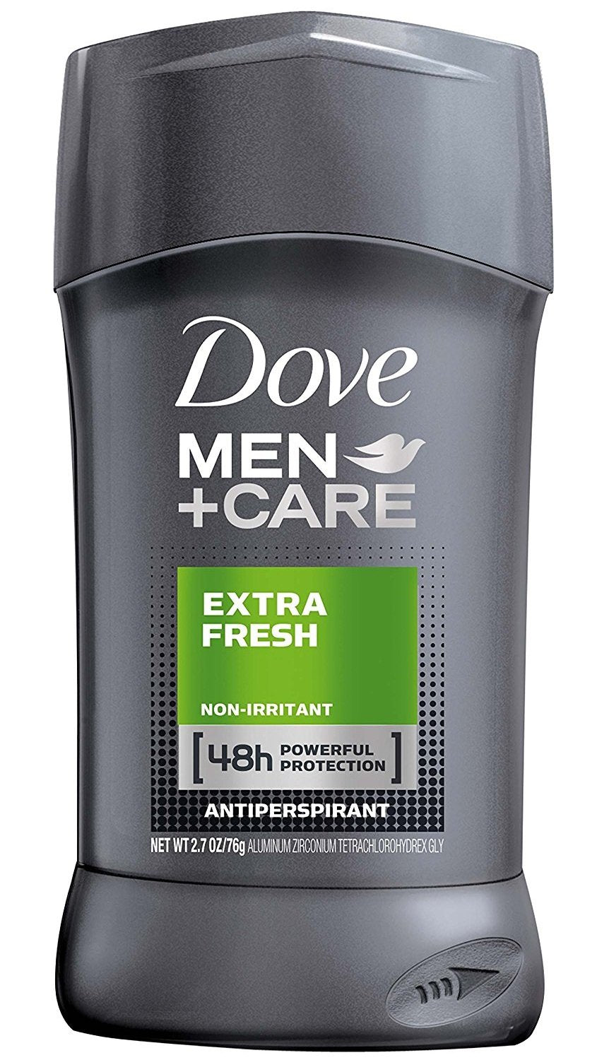 Dove Men + Care 48 Hour Antiperspirant Stick, Non-Irritant, Extra Fresh, 2.7 Ounces, Pack of 4