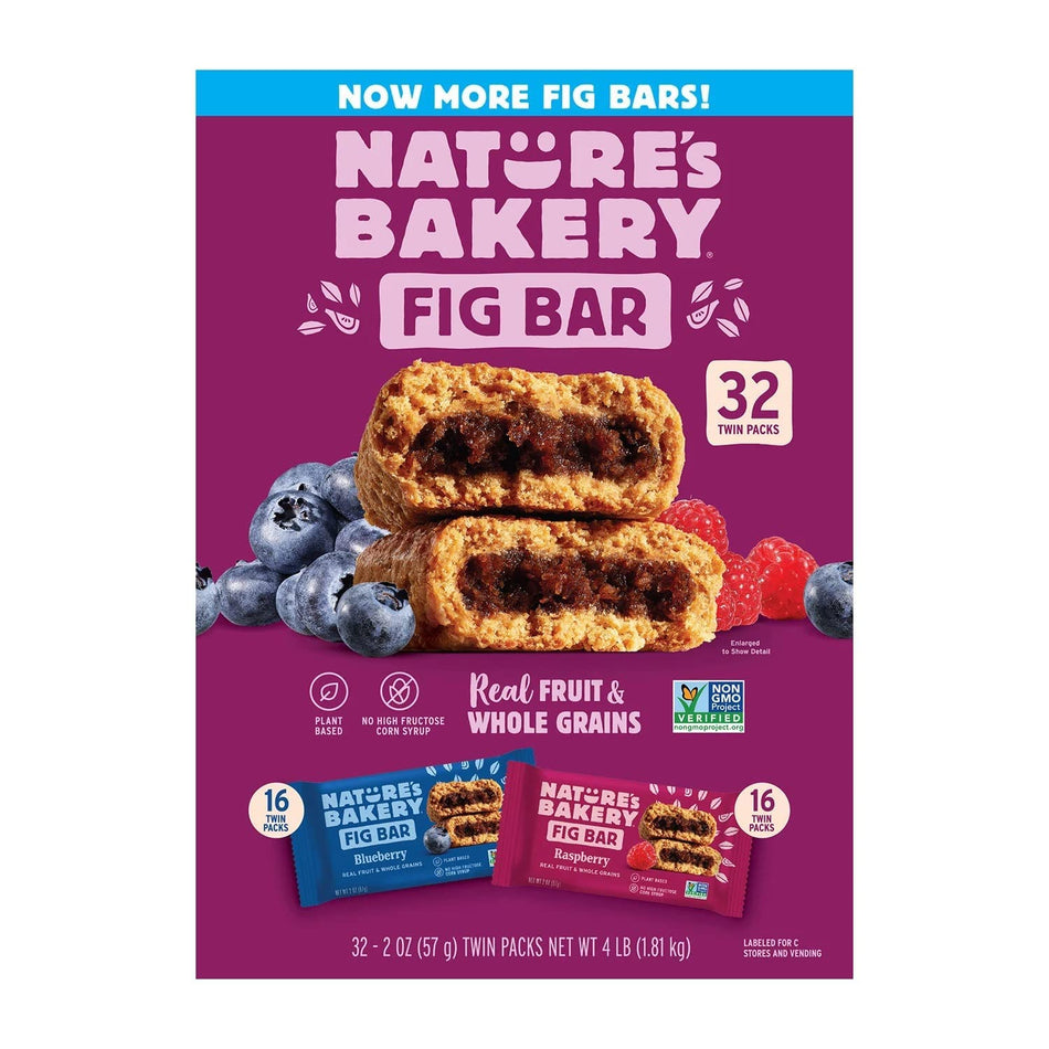 Nature's Bakery Blueberry and Raspberry Variety Fig Bars (2 oz, 32 ct.)