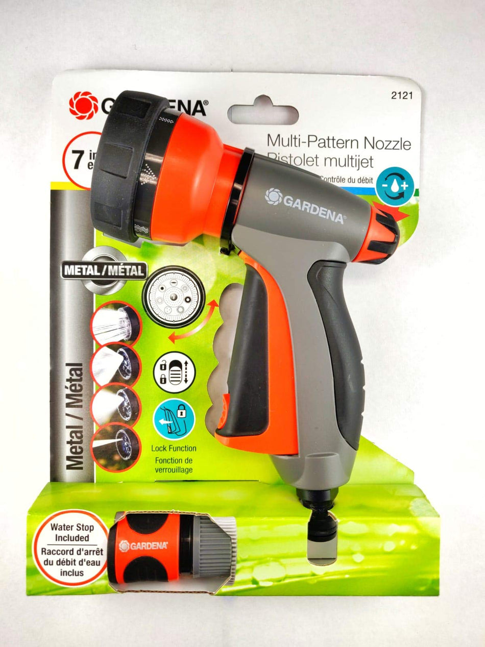 GARDENA Metal Multi-Purpose 7-in-1 Spray Gun with Built in Flow Control