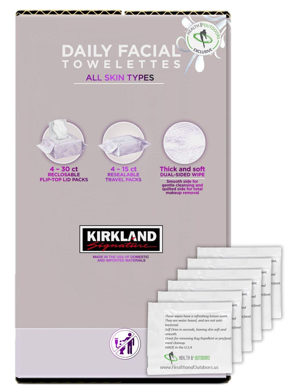 Kirkland Signature Daily Facial Cleansing Towelettes W/Moist Towelettes
