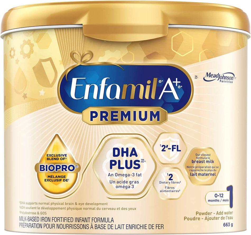 Enfamil A+ Premium, Baby Formula, with DHA and Our Exclusive BIOPRO Blend™ with 2-FL, 663g