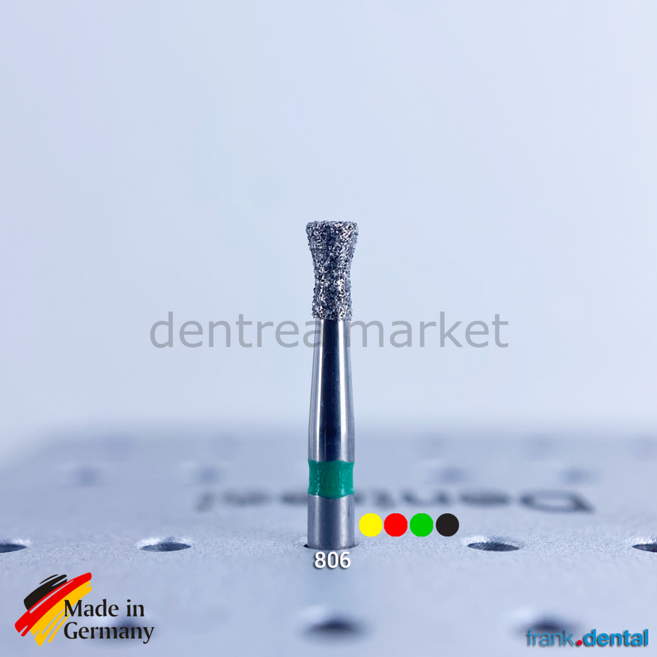 Dental Natural Diamond Bur - 806 - Inverted Cone Dental Burs  - For Turbine - 5 Pcs