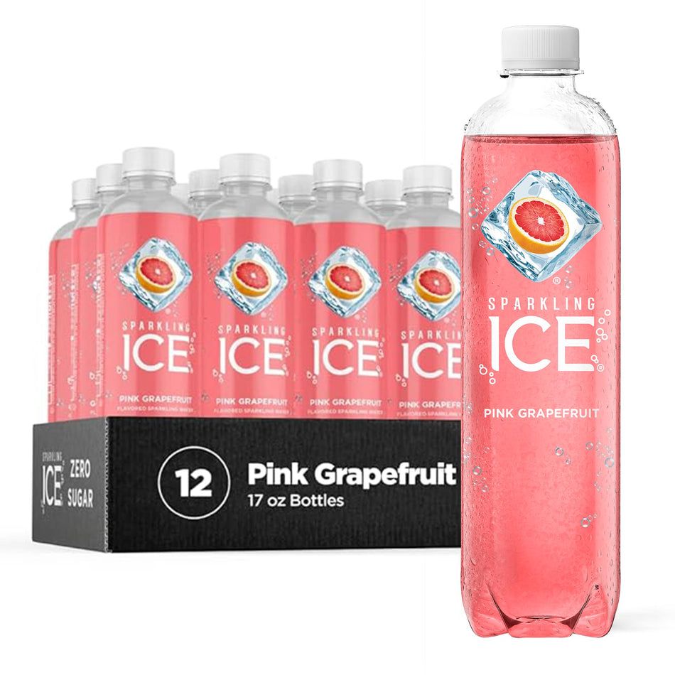 Sparkling ICE Spring Water, Pink Grapefruit, 17-Ounce Bottles (Pack of 12)