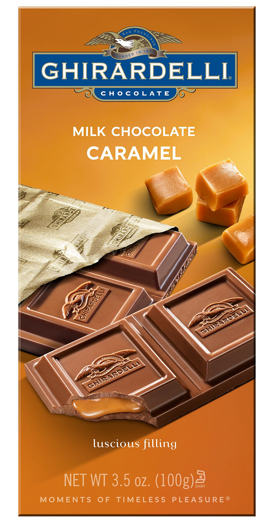 Ghirardelli Milk and Caramel Bar pack of 6