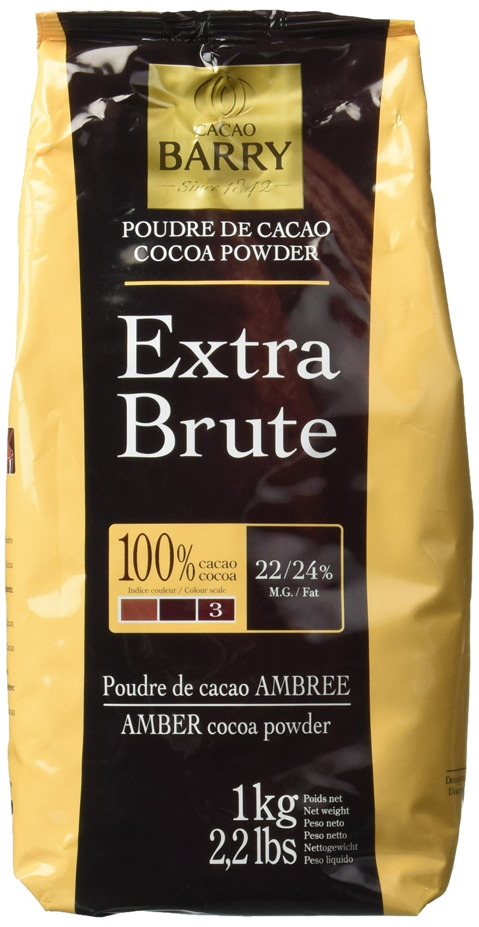 Cacao Barry Cocoa Powder - Extra Brute, Pack of 6