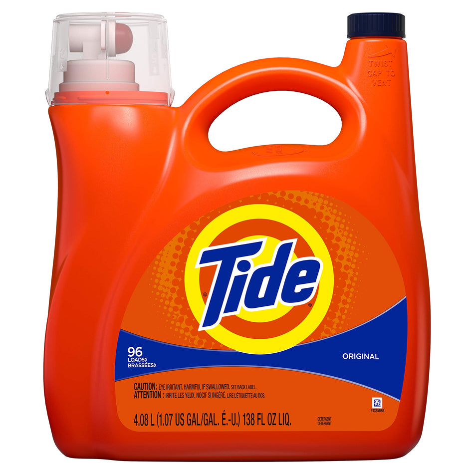Tide Liquid Laundry Detergent, Original, 96 Loads 4.08 Liter