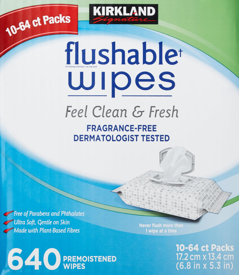 Kirkland Signature Kirkland signature moist flushable wipes 640 Wipes