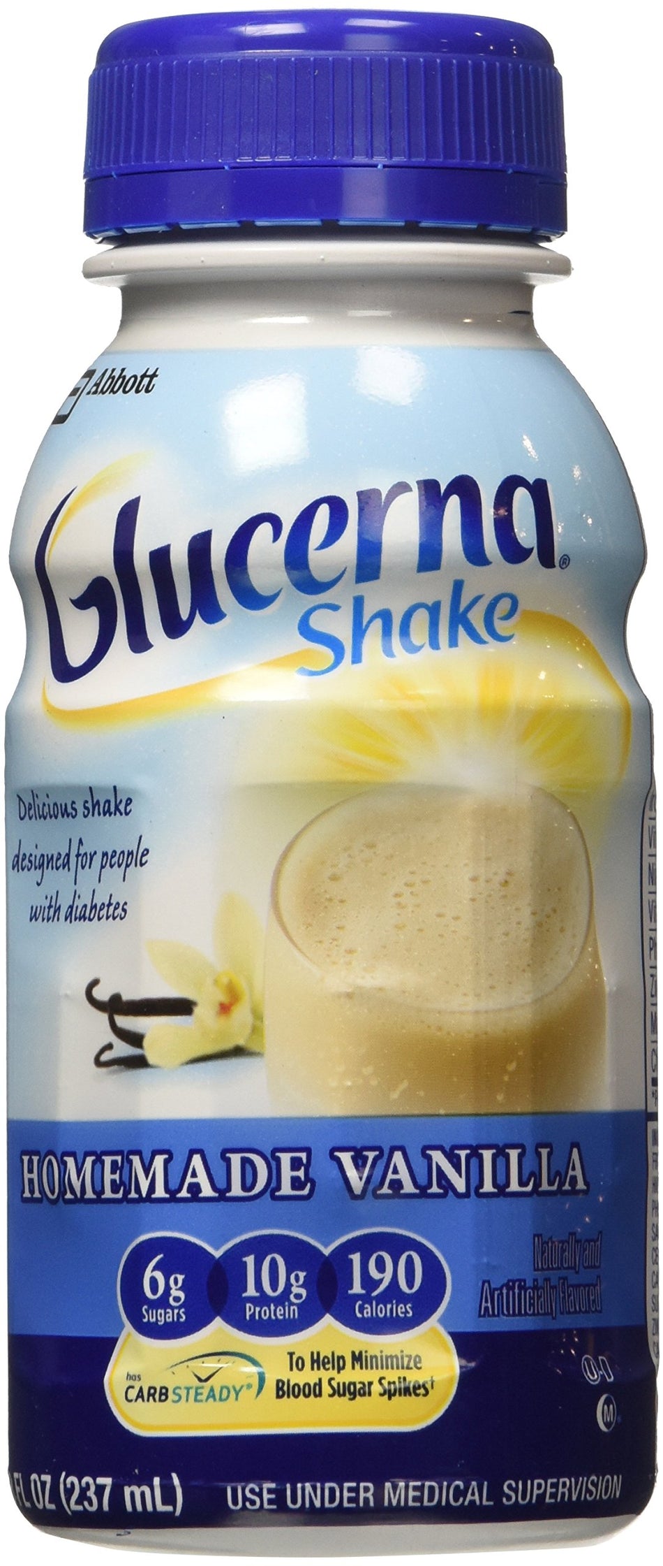 Glucerna Diabetic Nutritional Beverage, 24x8-Ounce, Vanilla, 24-Count