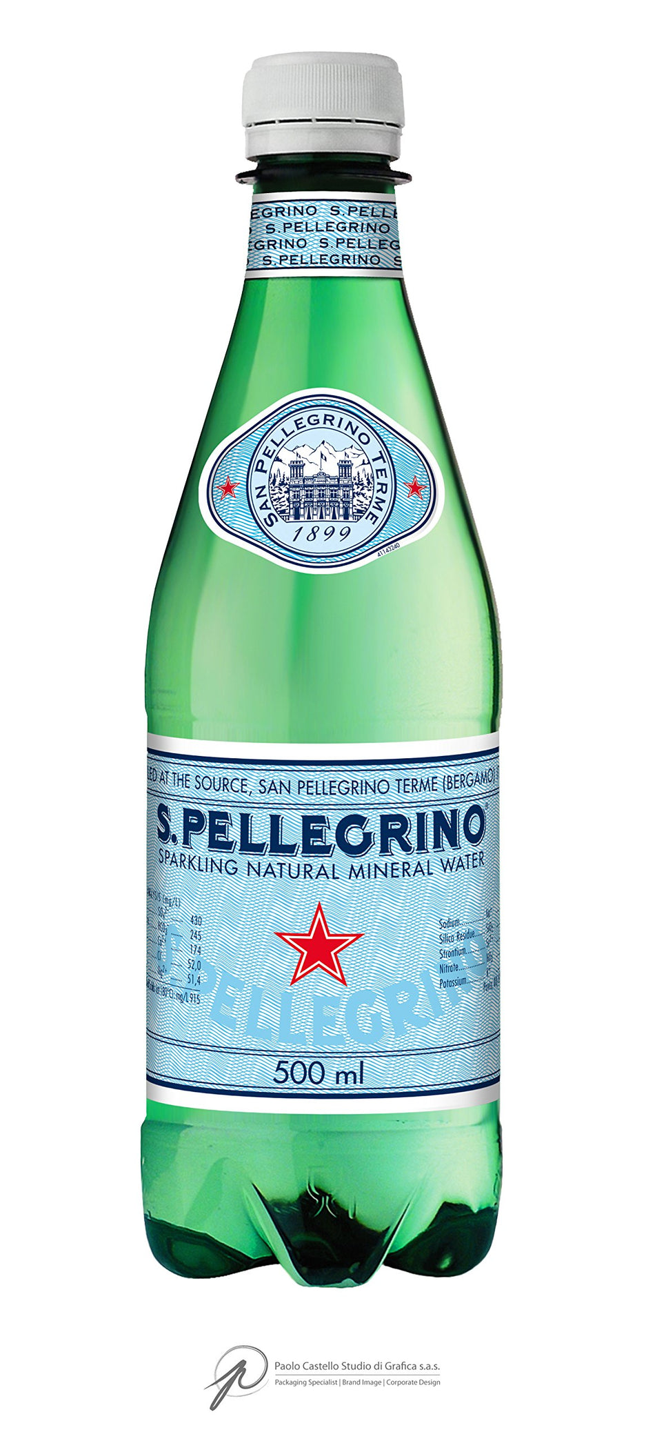 Sanpellegrino (San Pellegrino) Natural Mineral Water (fine Carbonate) 500mlX24 This [Parallel Import Goods]