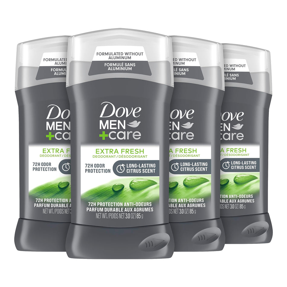 Dove Men + Care Antiperspirant Extra Fresh +Stick 48 H Protection 76 g (Pack Of 4)