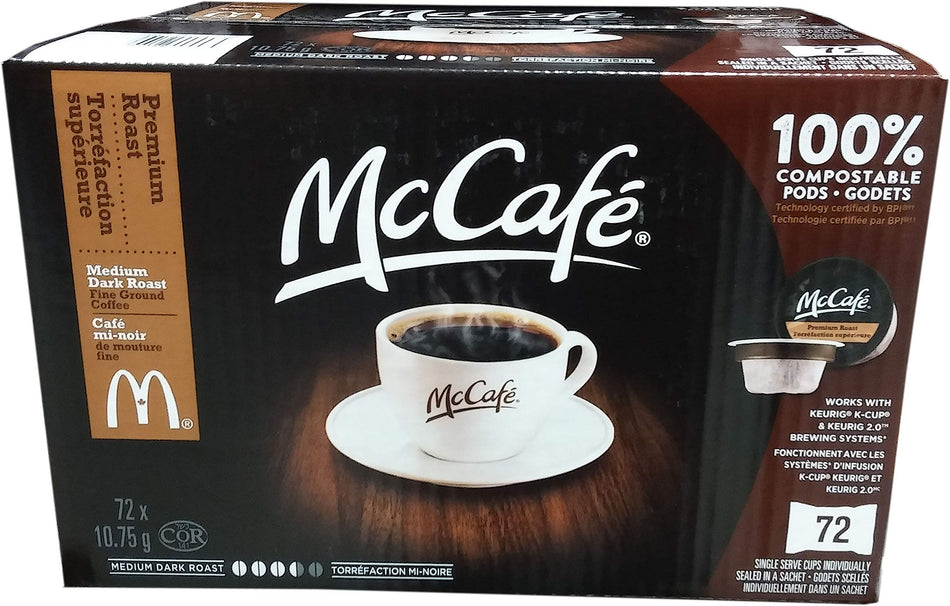 Mc Cafe Premium Roast pods (72 Count)