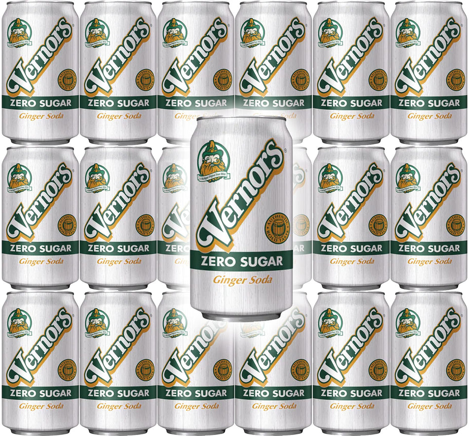 Vernors Diet Ginger Soda, 12oz Can (Pack of 18, Total of 216 Oz)