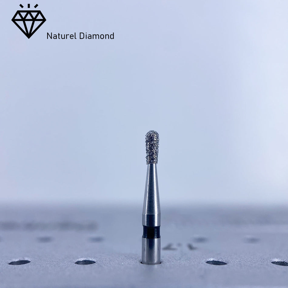 Dental Natural Diamond Bur - 830 Pear Dental Burs  - For Turbine - 5 Pcs