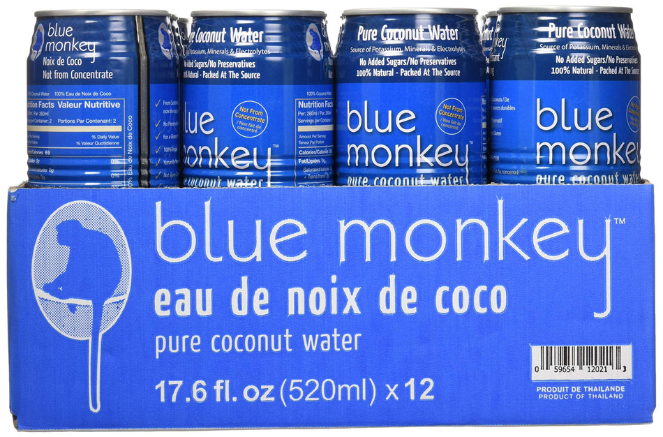 Blue Monkey 100% Coconut Water NFC (12pk), 12 Count