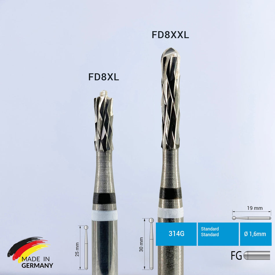 Aggressive Metal&Crown Cutting Bur - FD8XXL - 10 Pcs
